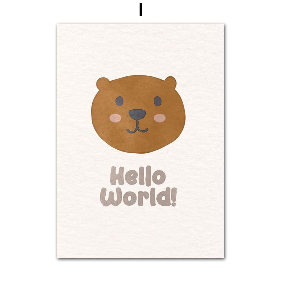 Poster Boho Kinderzimmer I Sonne I Autos I Hallo Welt I Turm als Deko Print ohne Rahmen - justgoodmood