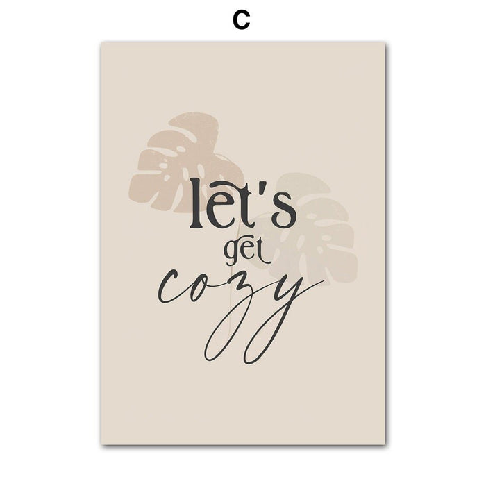 Boho Poster 'lets go cozy' – Premium Baumwollprint
