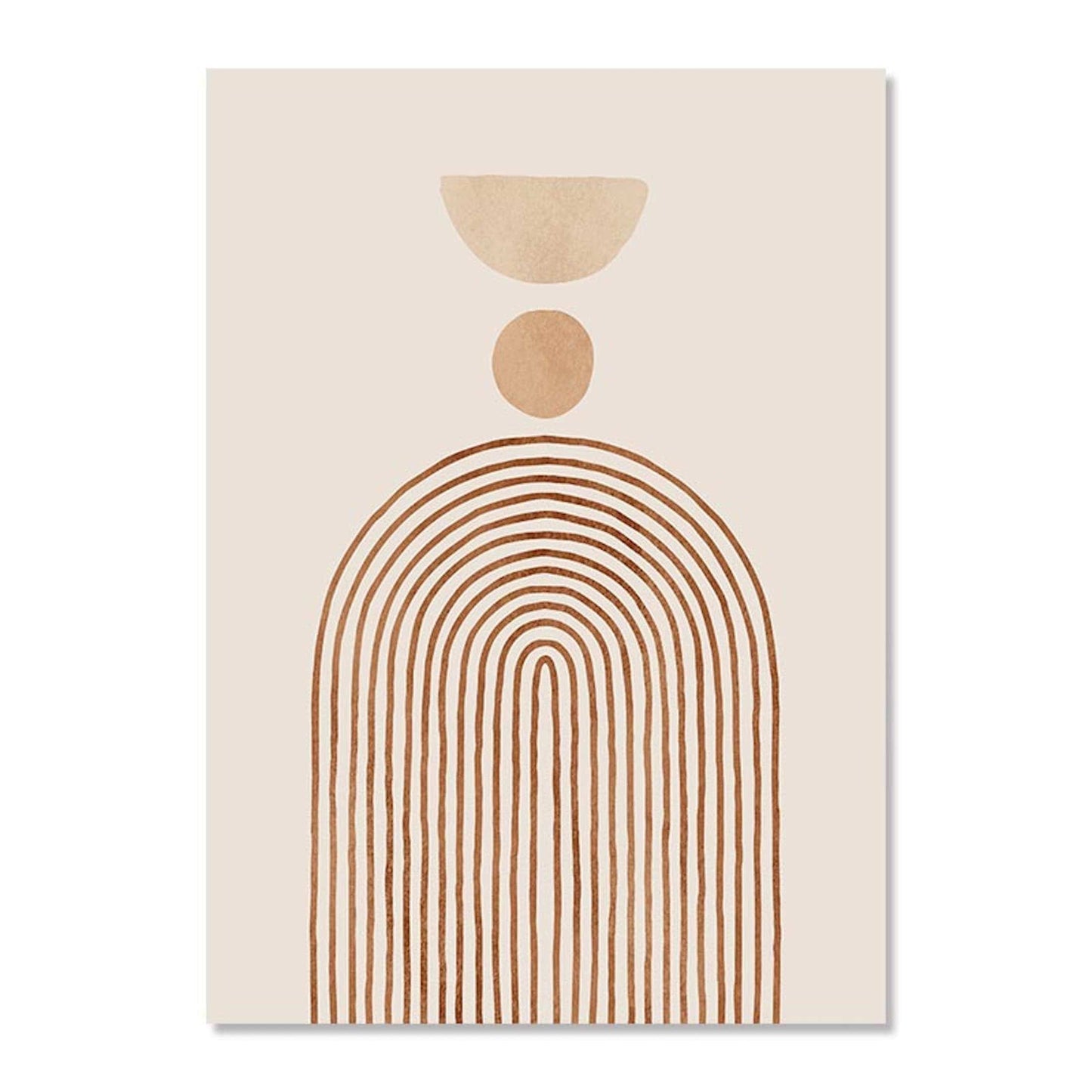 Poster Boho Sonne Linien und Geometrische Formen als Deko Print ohne Rahmen - justgoodmood