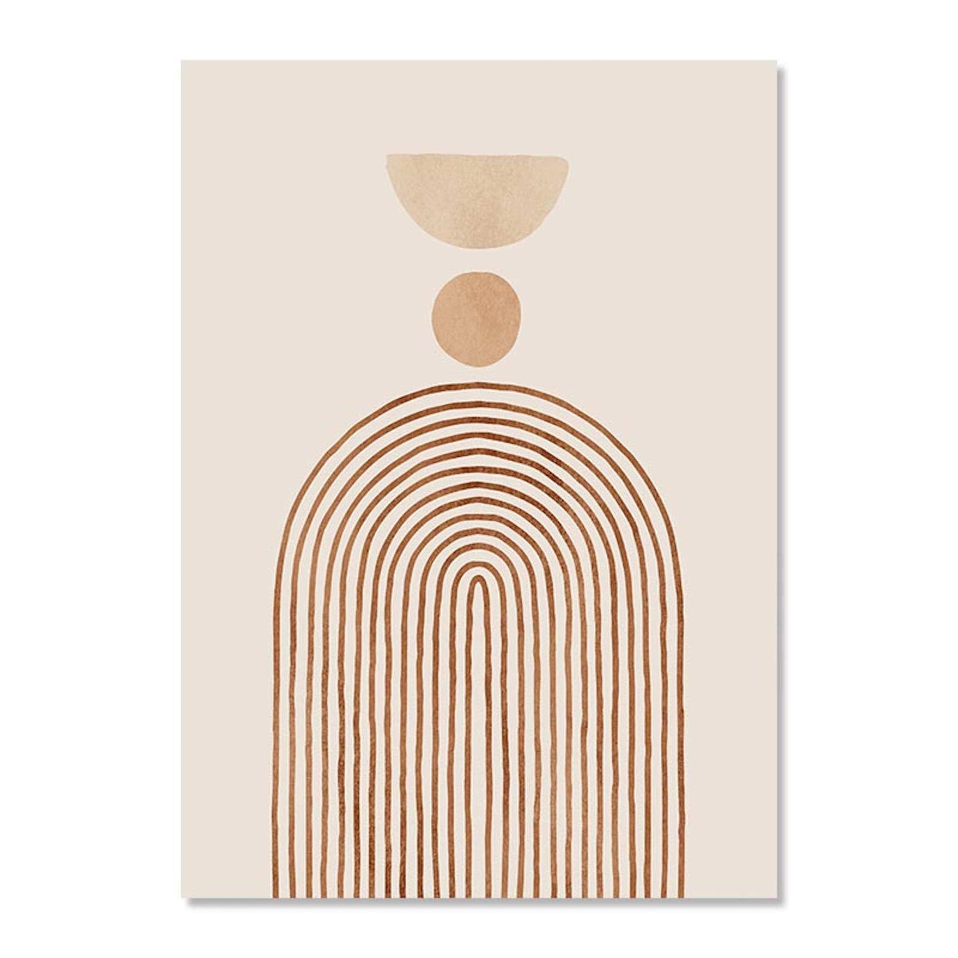 Poster Boho Sonne Linien und Geometrische Formen als Deko Print ohne Rahmen - justgoodmood