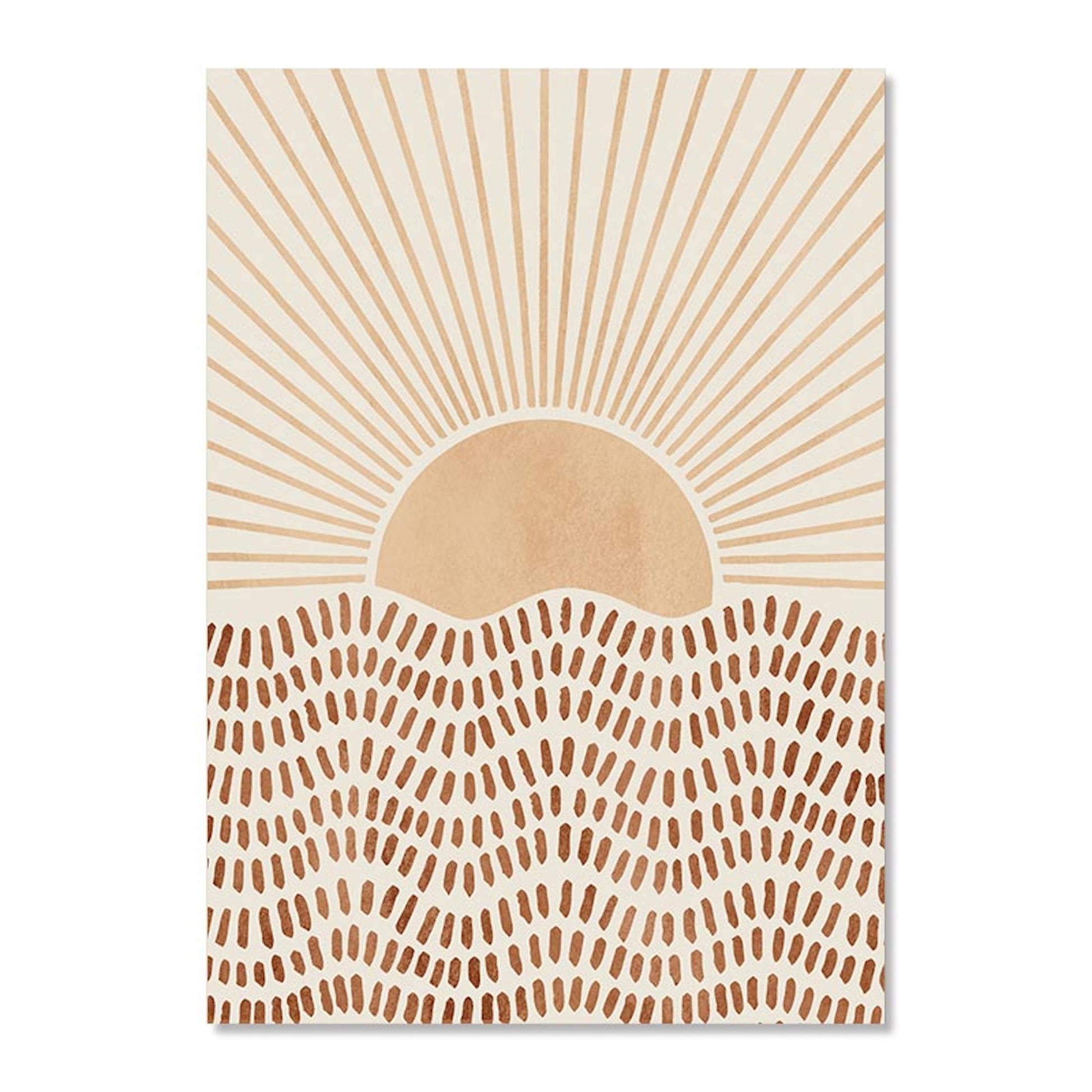 Poster Boho Sonne Linien und Geometrische Formen als Deko Print ohne Rahmen - justgoodmood