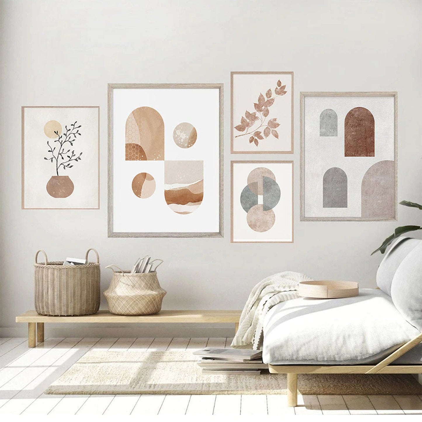 Poster Botanik Bogen Blumen | Bilder Wohnzimmer | Wandbilder Schlafzimmer | Deko Print ohne Rahmen | Bilder Set I Gallerie Wand - justgoodmood