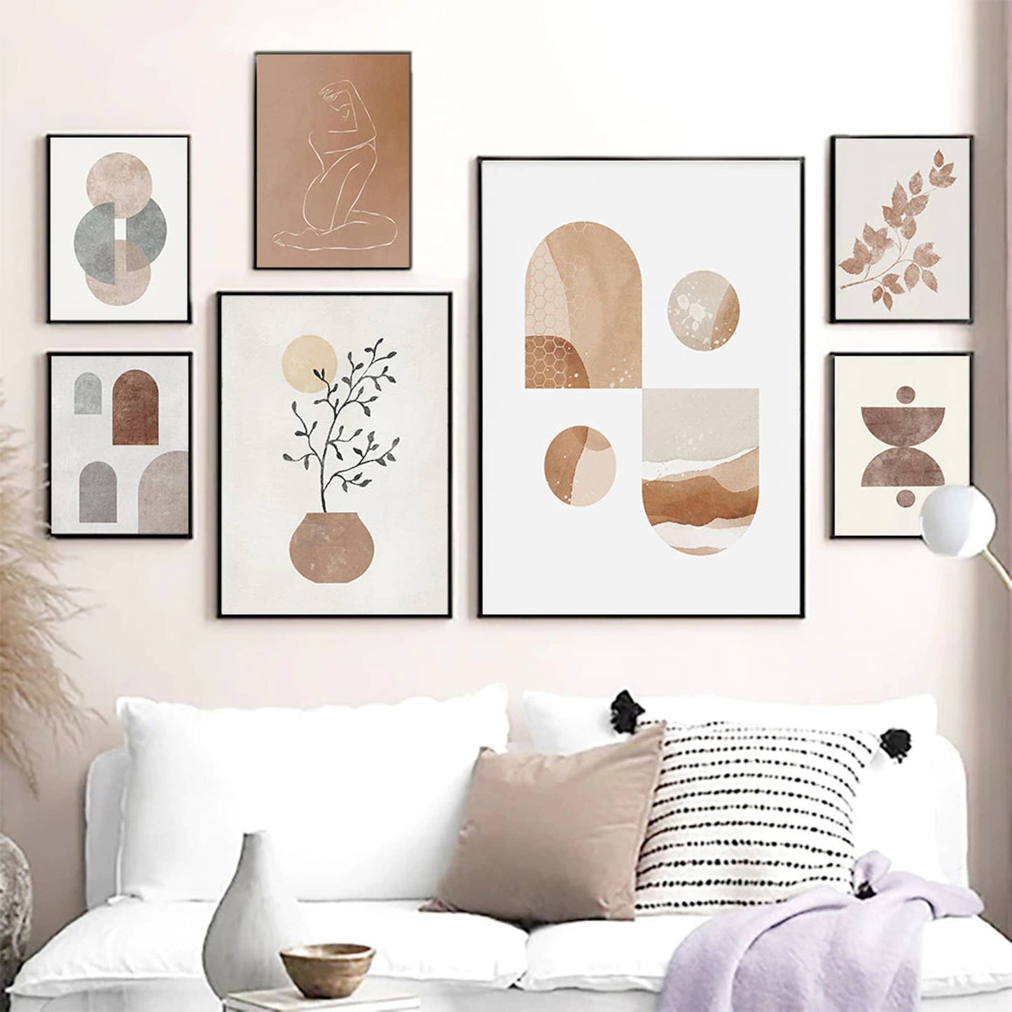 Poster Botanik Bogen Blumen | Bilder Wohnzimmer | Wandbilder Schlafzimmer | Deko Print ohne Rahmen | Bilder Set I Gallerie Wand - justgoodmood