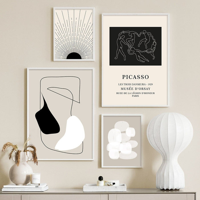 Abstraktes Poster auf Baumwollcanvas – JUSTGOODMOOD