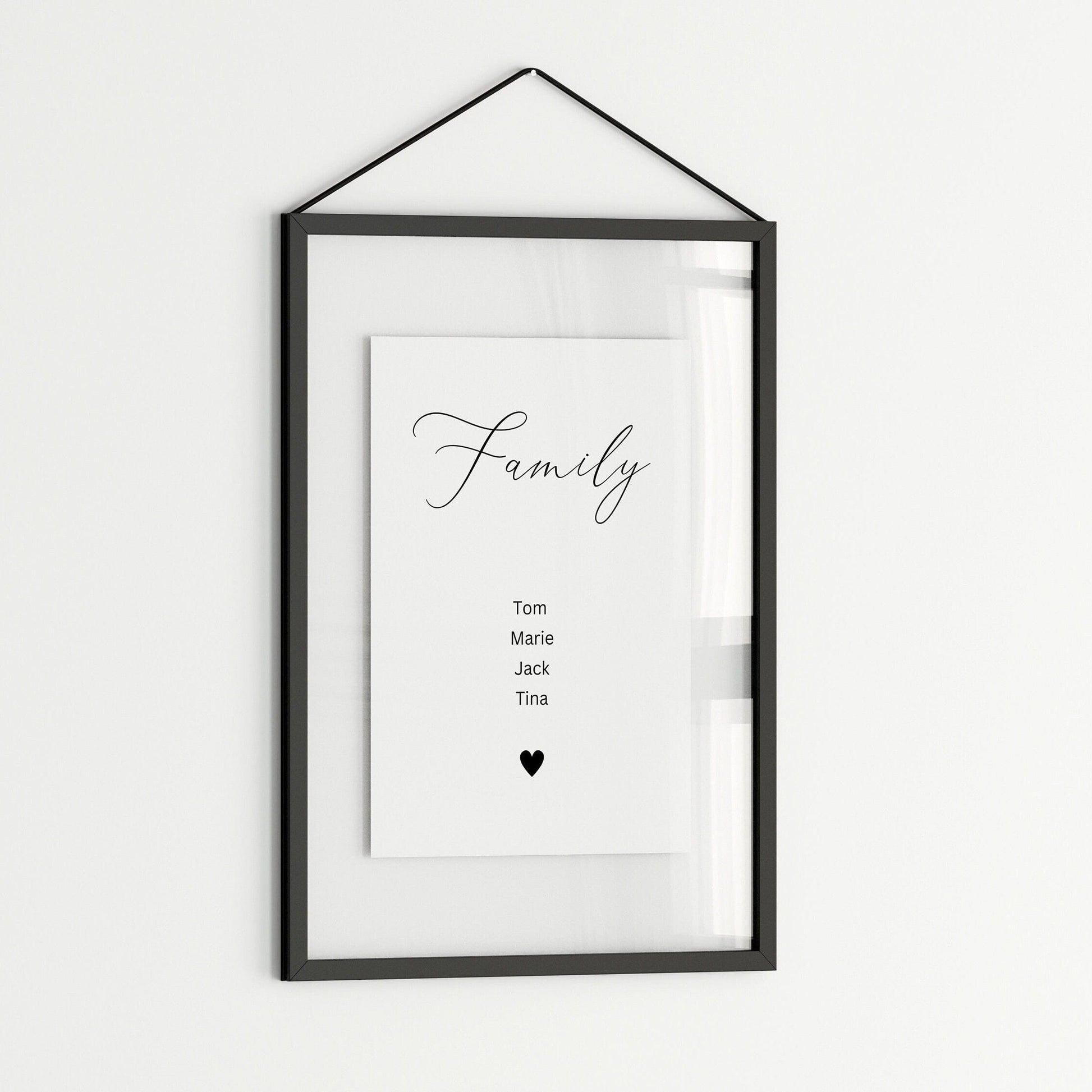 Poster Familie Personalisiert Namen I Familiengeschenk I Wohnzimmer & Schlafzimmer Bilder I Wand Deko I Kunstdruck I ohne Rahmen - justgoodmood