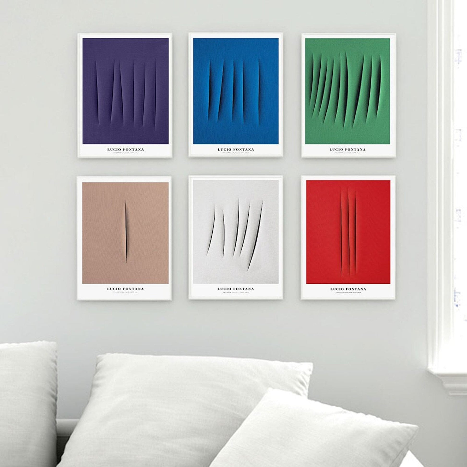 Poster Farben Cut Stoff Optik| Bilder Wohnzimmer | Wandbilder Schlafzimmer | Deko Print ohne Rahmen | Bilder Set Kunstdruck - justgoodmood