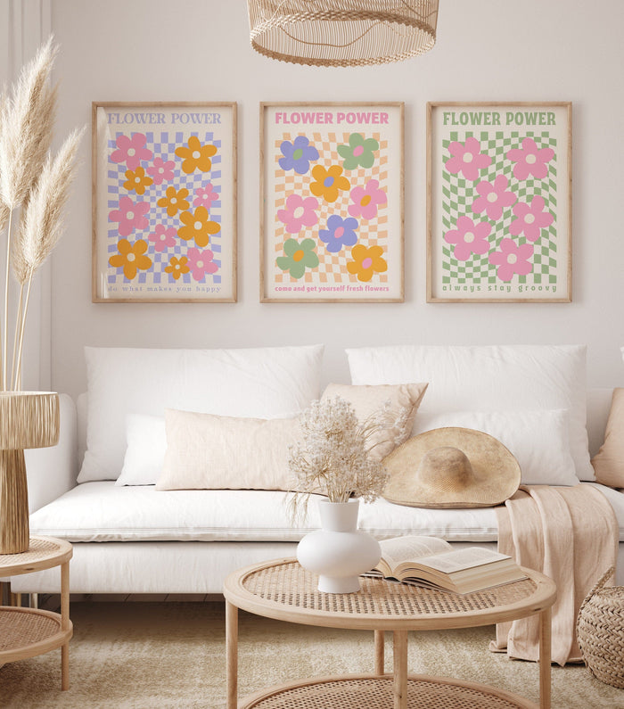 Flower Market Poster – Edles Baumwollcanvas