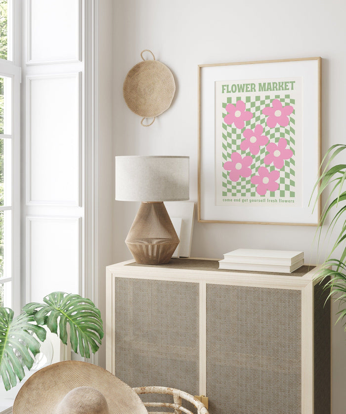 Flower Market Poster – Edles Baumwollcanvas