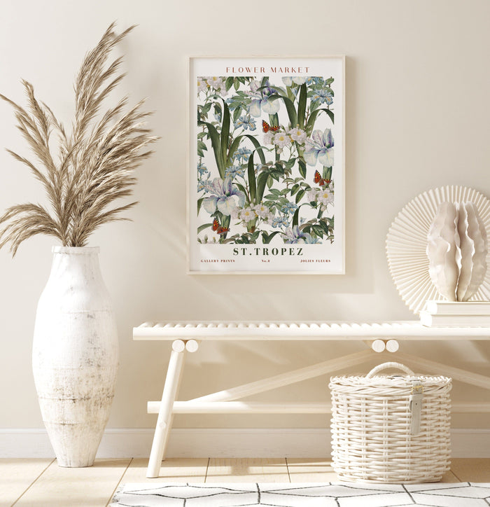 Poster Flower Market V3 – Premium Baumwollkunst