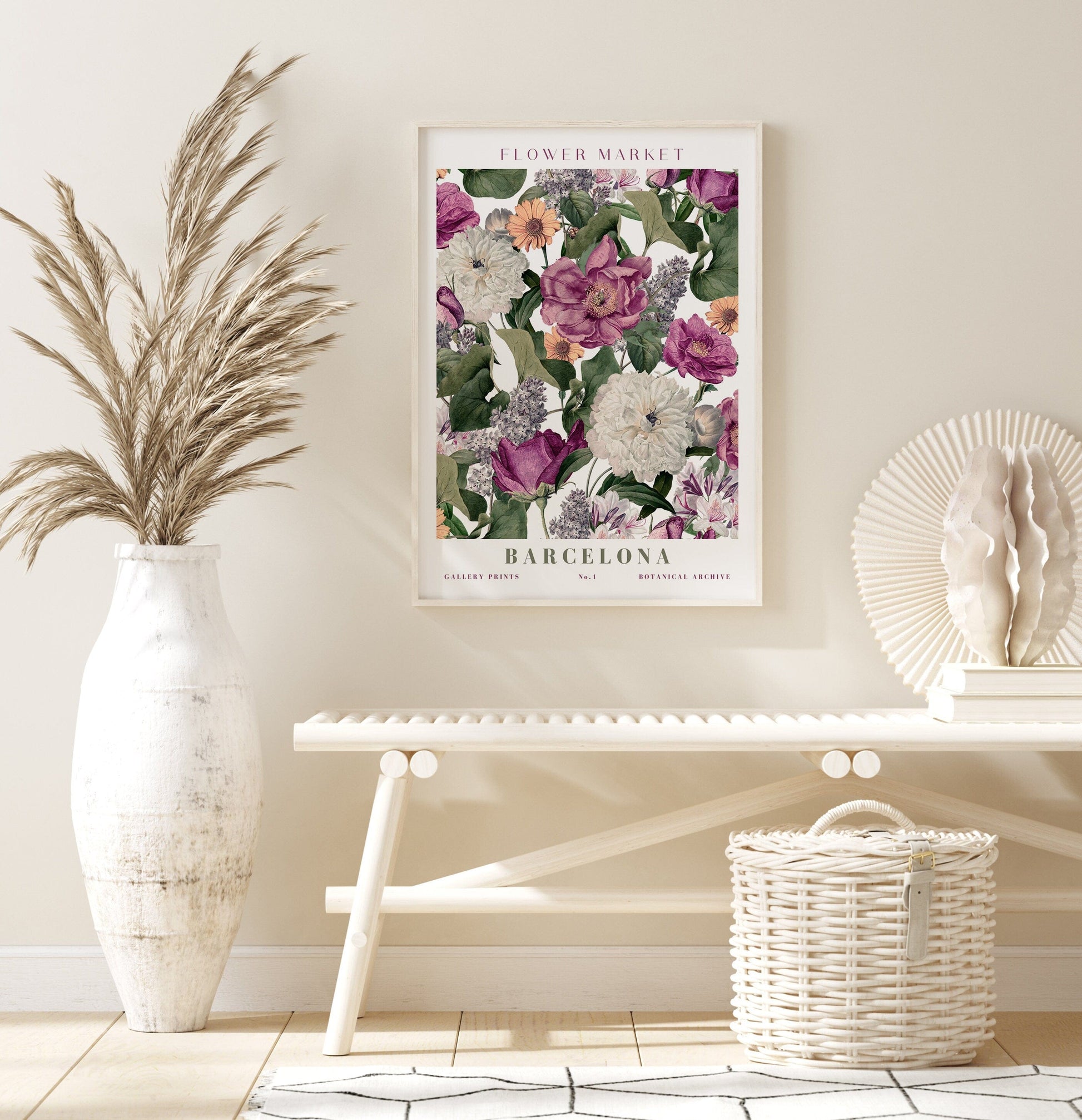 Poster Flower Market Blumen Edition V3 | Botanische Wand Kunst I Wandbilder Wohnzimmer Küche Schlafzimmer Flur | Kunst Druck I ohne Rahmen - justgoodmood