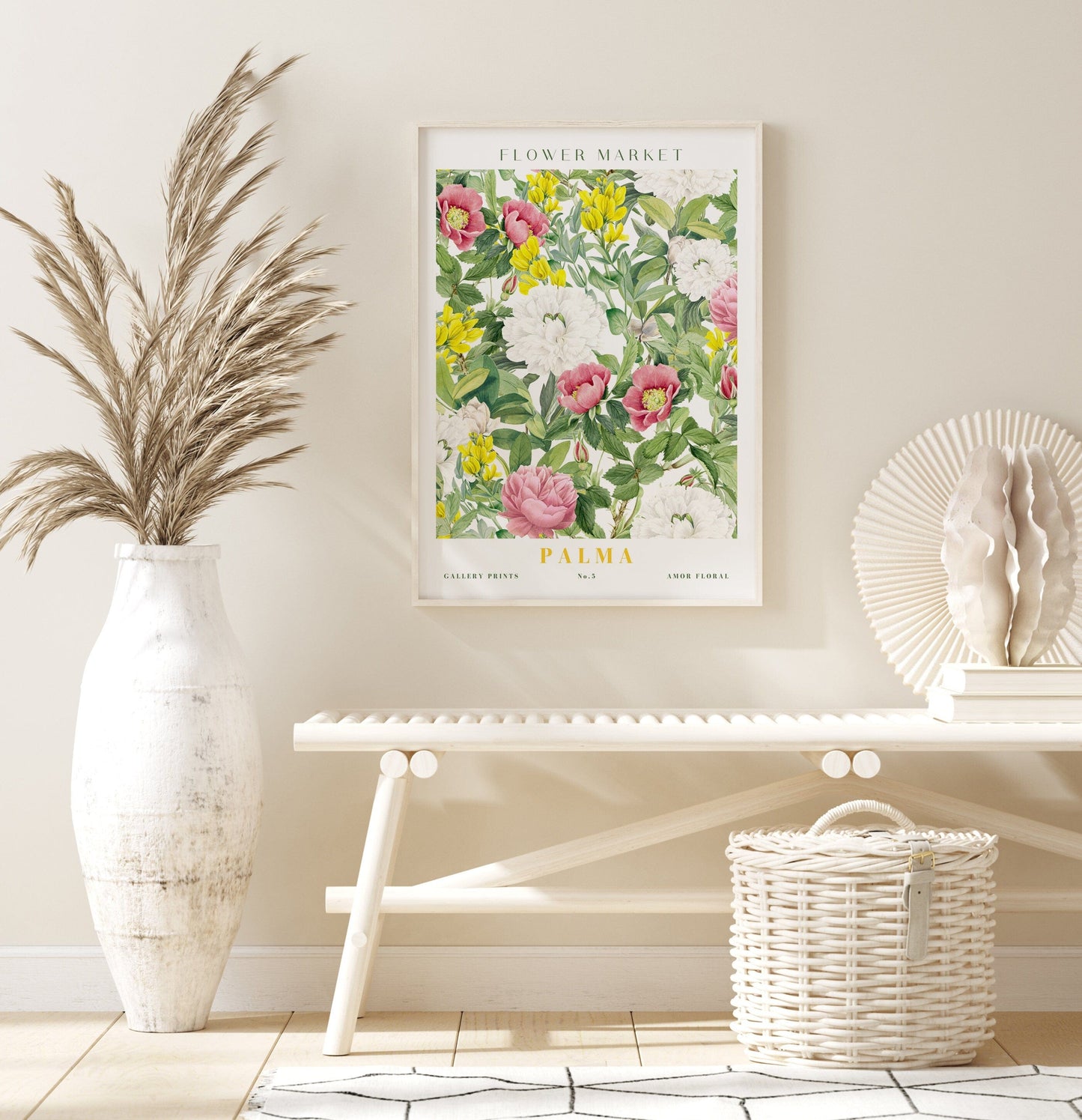 Poster Flower Market Blumen Edition V3 | Botanische Wand Kunst I Wandbilder Wohnzimmer Küche Schlafzimmer Flur | Kunst Druck I ohne Rahmen - justgoodmood