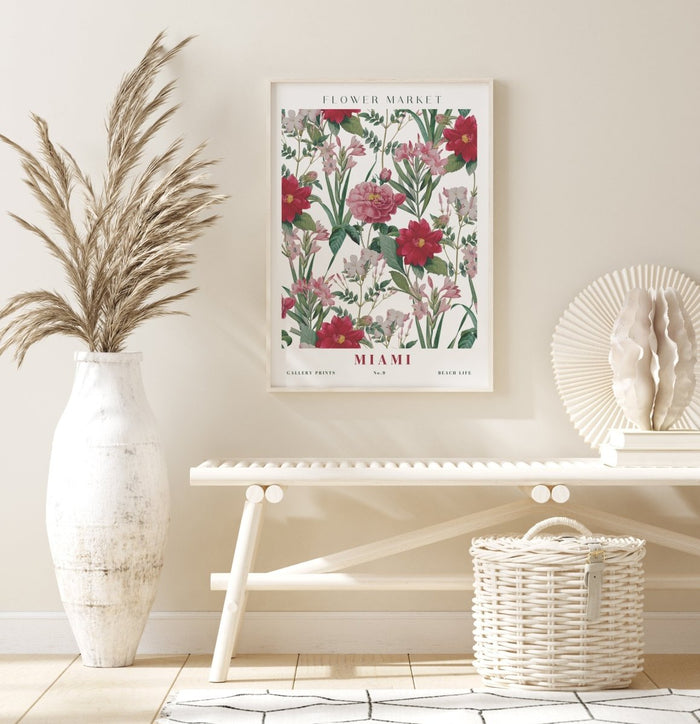 Poster Flower Market V3 – Premium Baumwollkunst
