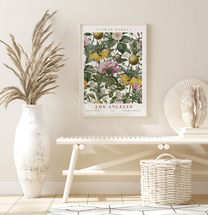 Poster Flower Market V3 – Premium Baumwollkunst