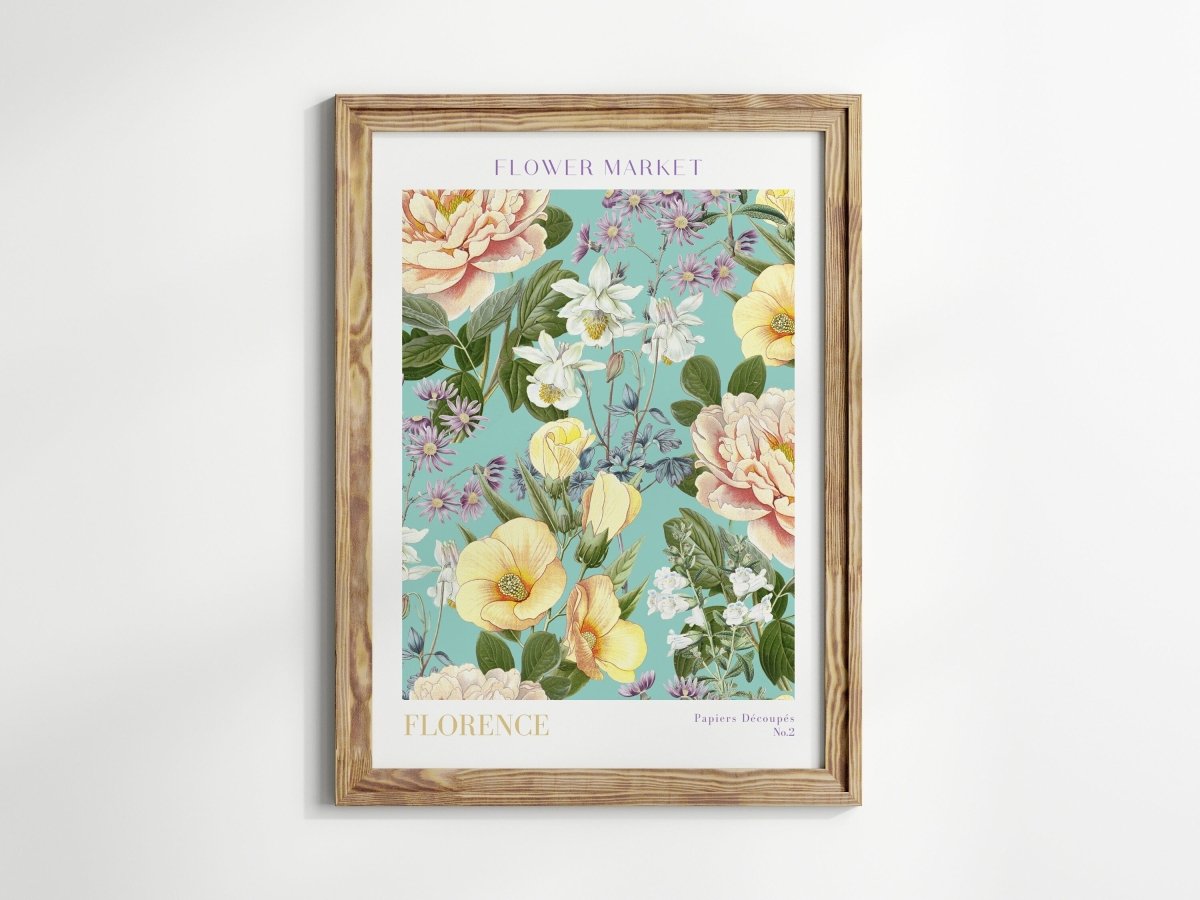 Poster Flower Market Blumen V2 | Botanische Wand Kunst I Wandbilder Wohnzimmer Küche Schlafzimmer Flur | Kunst Druck I ohne Rahmen - justgoodmood