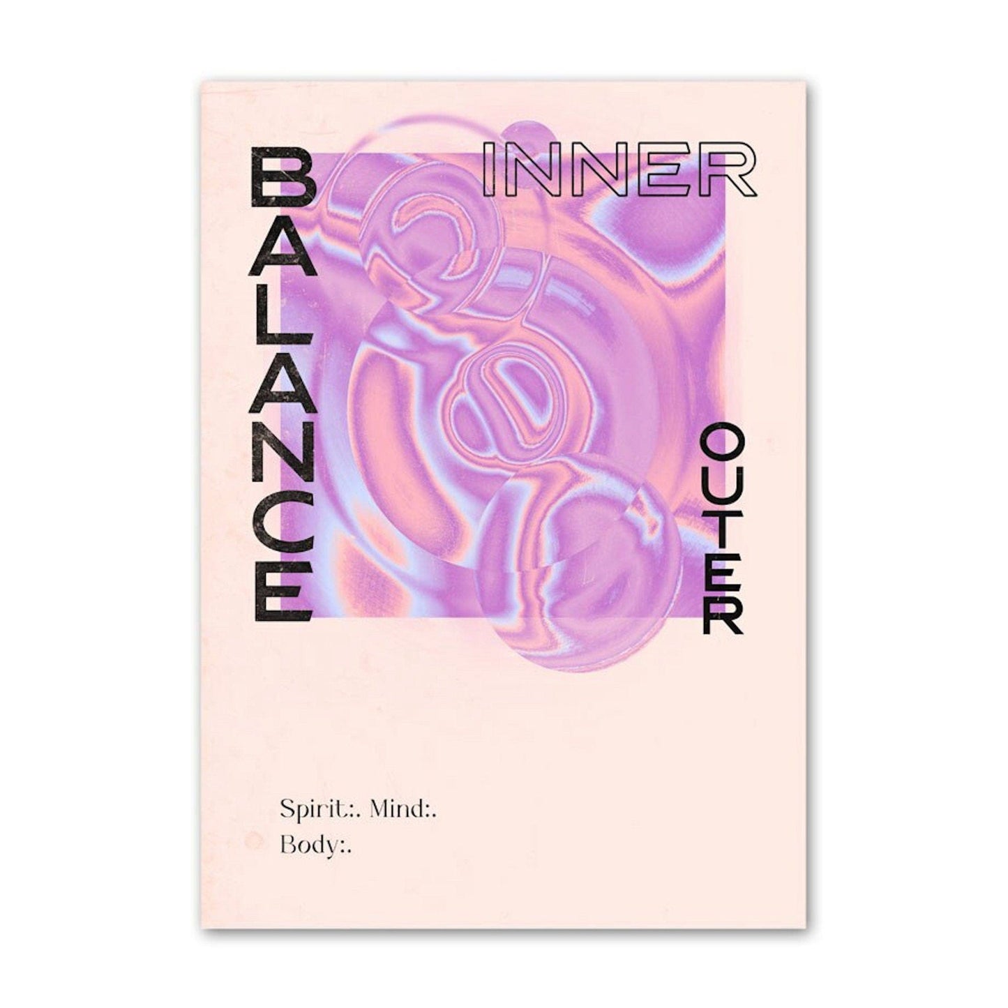 Poster Fokussieren, Gleichgewicht und Energie als Deko Print ohne Rahmen - justgoodmood