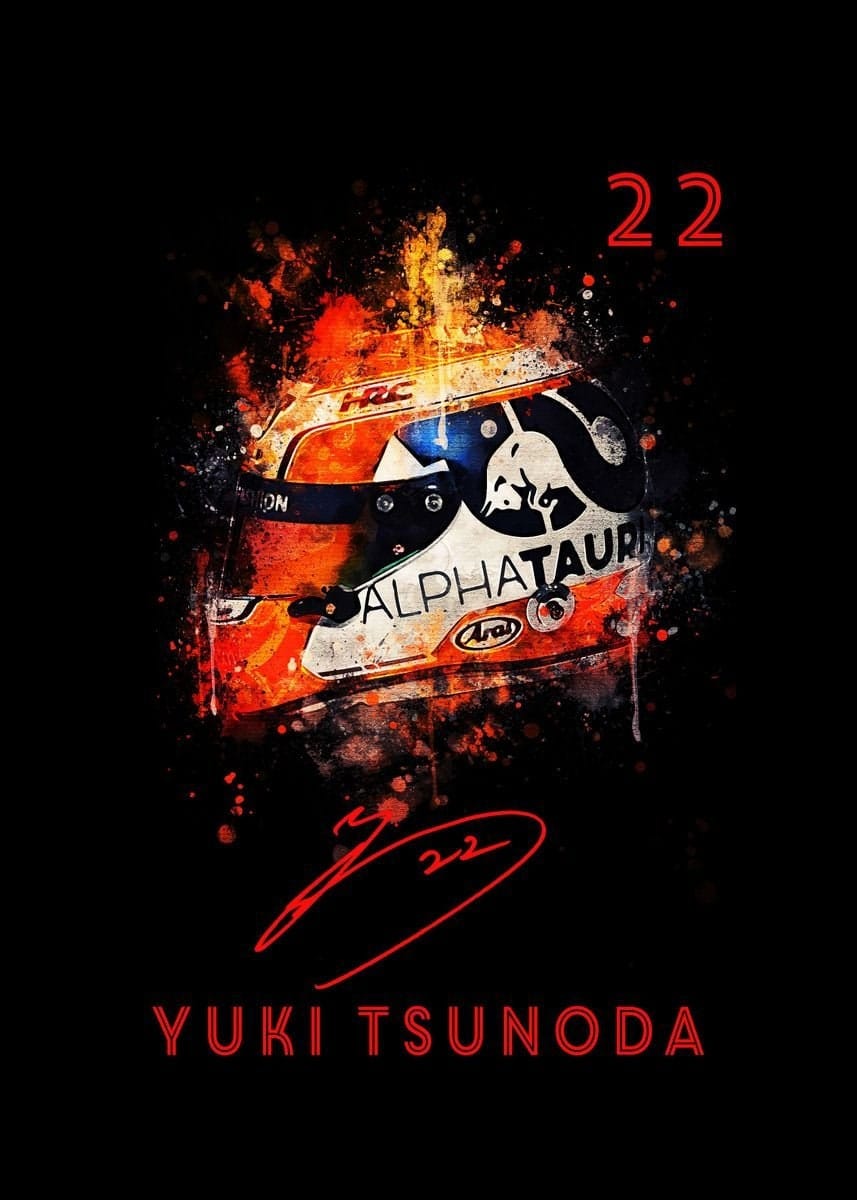 Poster Formel 1 Helm Aquarell Rennfahrer Name Unterschrift Rennnummer I Deko Print ohne Rahmen - justgoodmood