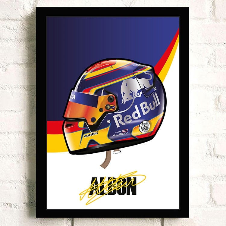Poster Formel 1 Helm Rennfahrer Name Unterschrift I Deko Print ohne Rahmen - justgoodmood