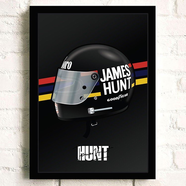 Poster Formel 1 Helm Rennfahrer Name Unterschrift I Deko Print ohne Rahmen - justgoodmood