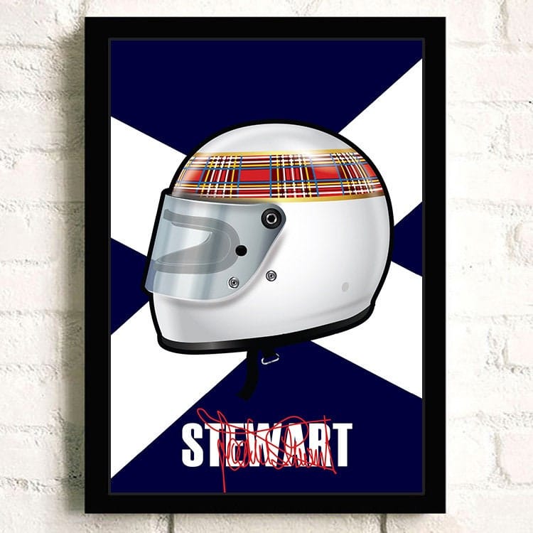 Poster Formel 1 Helm Rennfahrer Name Unterschrift I Deko Print ohne Rahmen - justgoodmood