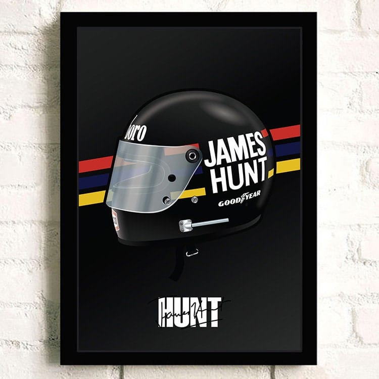 Poster Formel 1 Helm Rennfahrer Name Unterschrift I Deko Print ohne Rahmen - justgoodmood