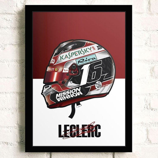 Poster Formel 1 Helm Rennfahrer Name Unterschrift I Deko Print ohne Rahmen - justgoodmood