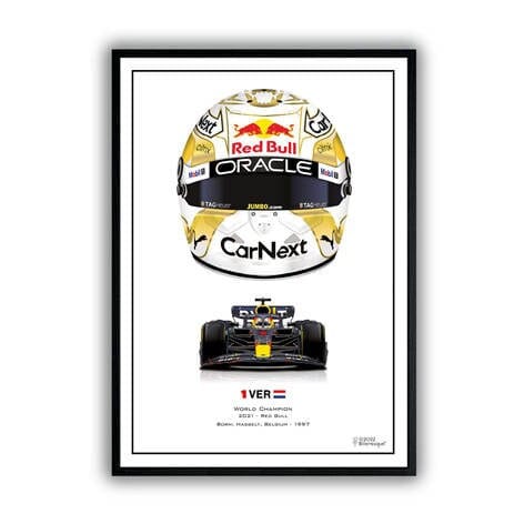 Poster Formel 1 Helme Rennfahrer Gewinner I Deko Print ohne Rahmen - justgoodmood