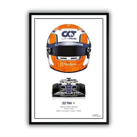 Poster Formel 1 Helme Rennfahrer Gewinner I Deko Print ohne Rahmen - justgoodmood