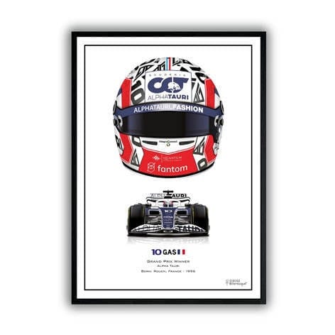 Poster Formel 1 Helme Rennfahrer Unterschriften I Deko Print ohne Rahmen - justgoodmood