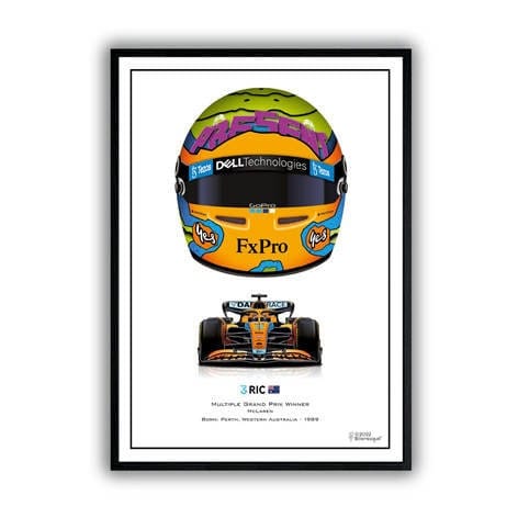 Poster Formel 1 Helme Rennfahrer Unterschriften I Deko Print ohne Rahmen - justgoodmood