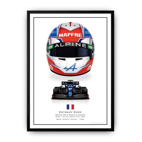 Poster Formel 1 Helme Rennfahrer Unterschriften I Deko Print ohne Rahmen - justgoodmood