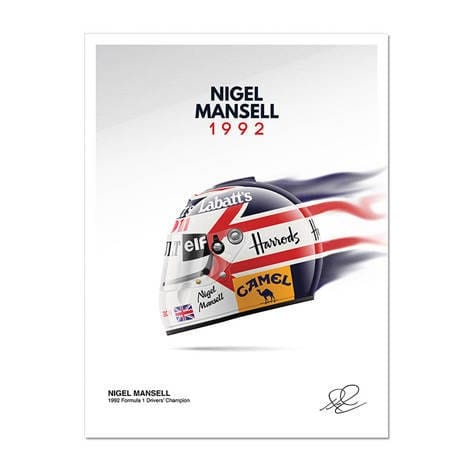 Poster Formel 1 Helme Rennfahrer Unterschriften I Deko Print ohne Rahmen - justgoodmood