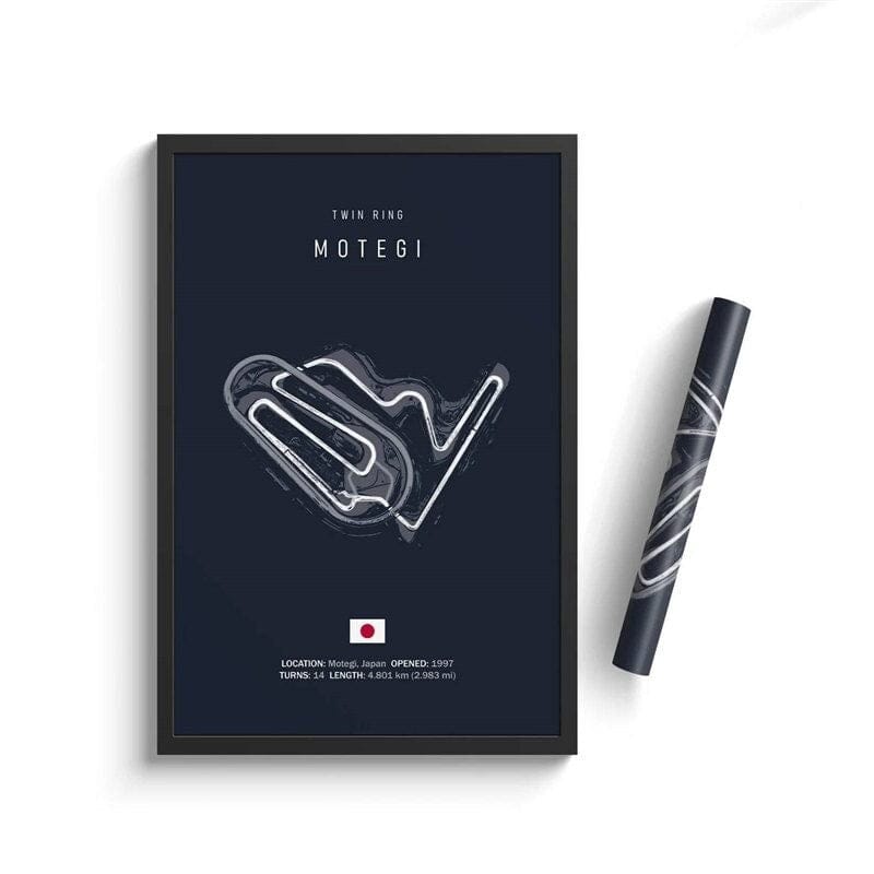 Poster Formel 1 Kalender 2024 Strecken Großer Preis von Silverstone Daytona Laguna Seca Yas Marina Suzuka als Deko Print ohne Rahmen - justgoodmood