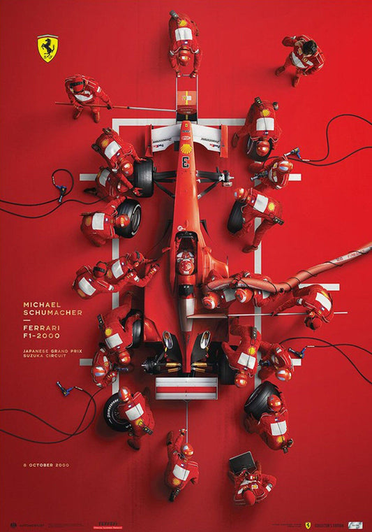 Poster Formel 1 Rennfahrer Legenden Rennwagen Ferrari I Williams Racing I Deko Print ohne Rahmen - justgoodmood