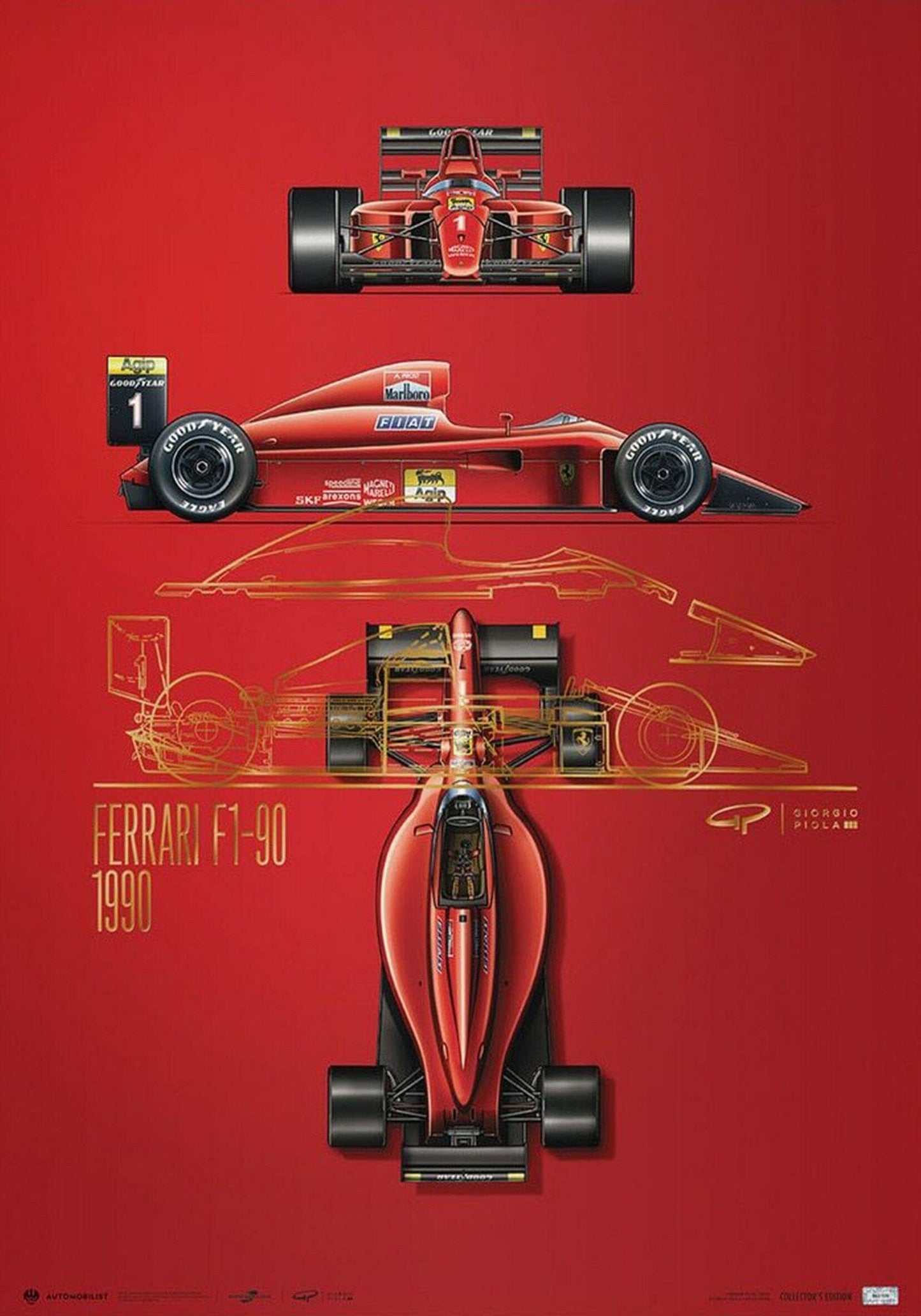Poster Formel 1 Rennfahrer Legenden Rennwagen Ferrari I Williams Racing I Deko Print ohne Rahmen - justgoodmood