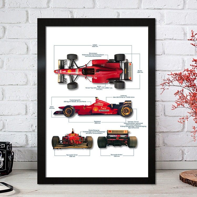 Poster Formel 1 Rennfahrer Legenden Rennwagen I Deko Print ohne Rahmen - justgoodmood