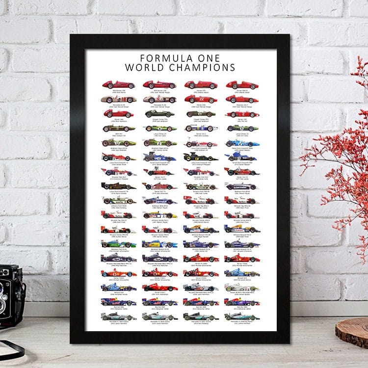 Poster Formel 1 Rennfahrer Legenden Rennwagen I Deko Print ohne Rahmen - justgoodmood