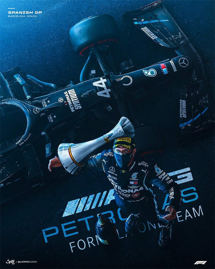 JUSTGOODMOOD Formel 1 Poster – Edler Baumwollprint