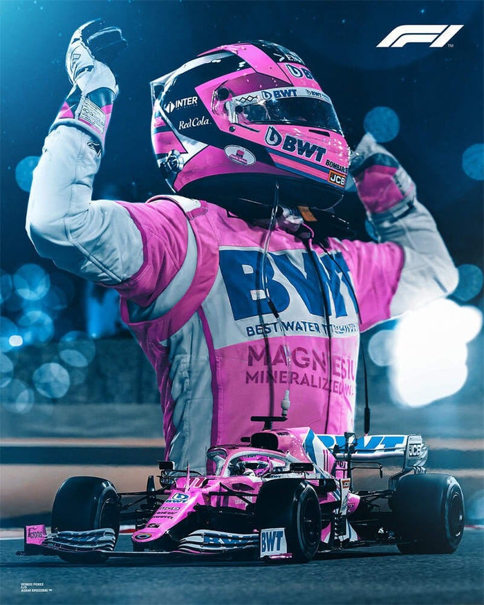 Formel 1 Poster – Premium Baumwoll-Print von JUSTGOODMOOD