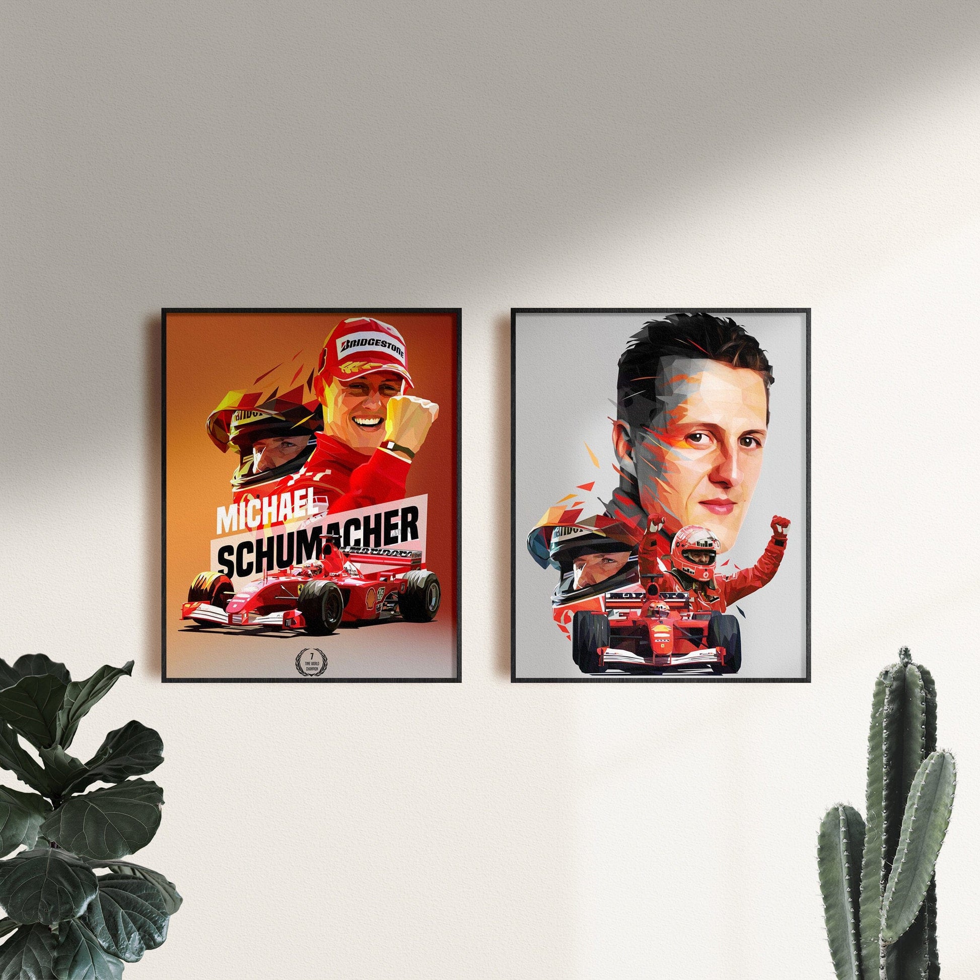 Poster Formel 1 Rennfahrer Rennwagen Michael Schumacher Legende Champion I Deko Print ohne Rahmen - justgoodmood