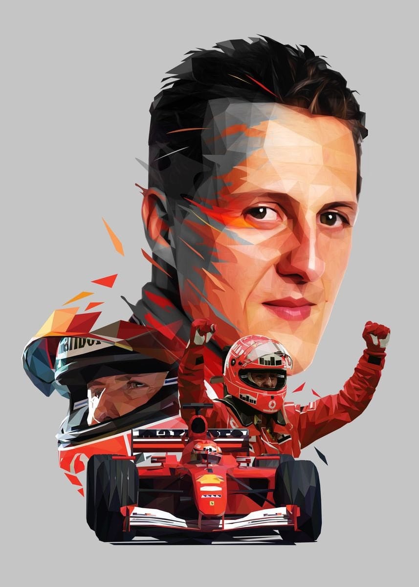 Poster Formel 1 Rennfahrer Rennwagen Michael Schumacher Legende Champion I Deko Print ohne Rahmen - justgoodmood
