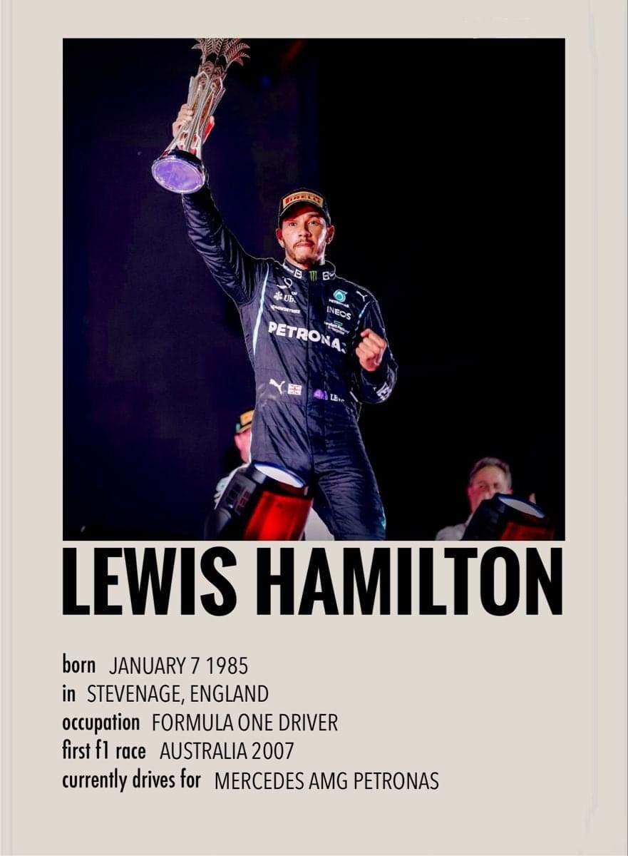 Poster Formel 1 Rennfahrer Sammelkarten I Deko Print ohne Rahmen - justgoodmood