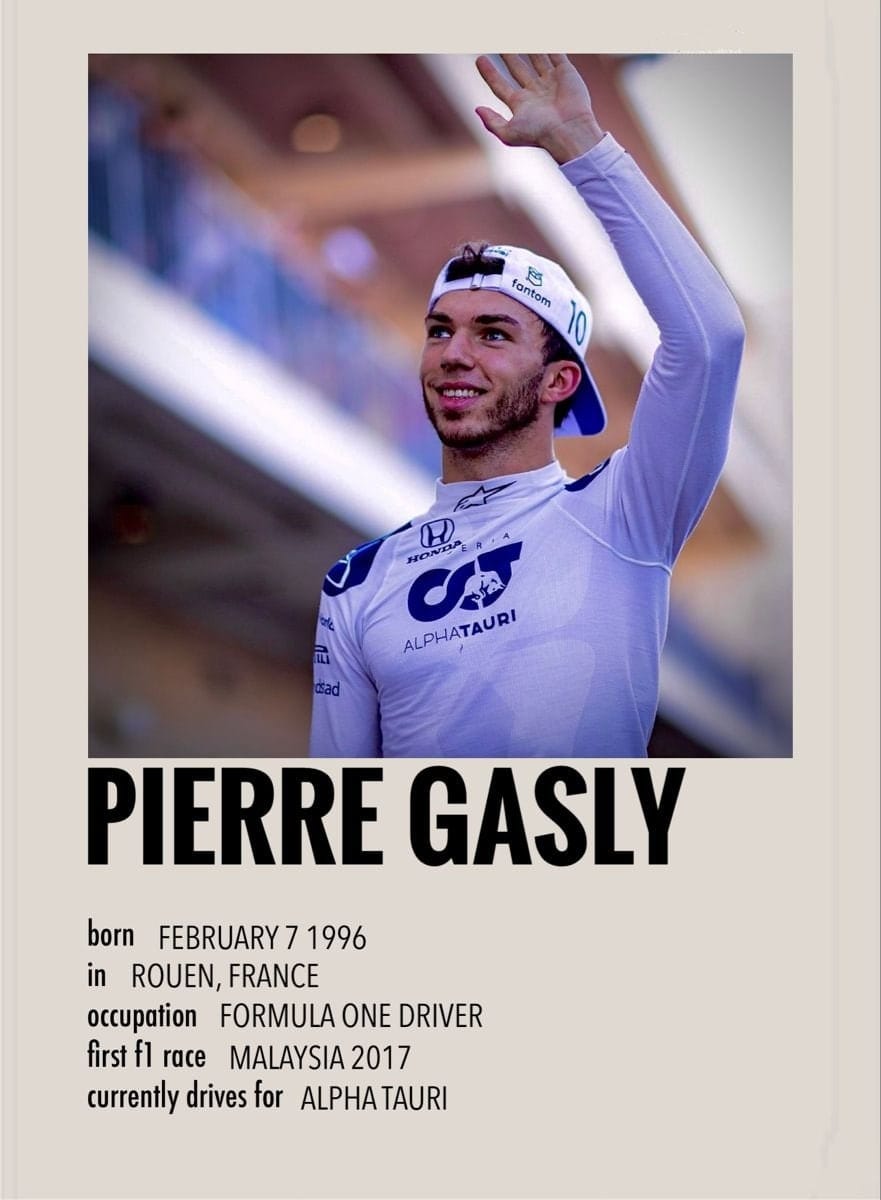 Poster Formel 1 Rennfahrer Sammelkarten I Deko Print ohne Rahmen - justgoodmood