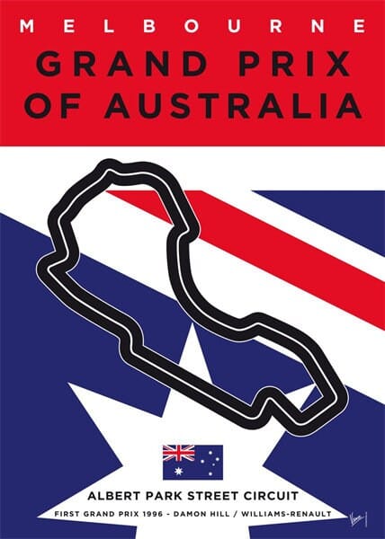 Poster Formel 1 Rennstrecke Länder Flaggen I Deko Print ohne Rahmen - justgoodmood