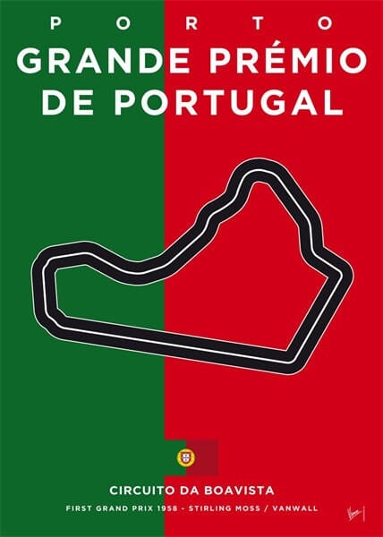 Poster Formel 1 Rennstrecke Länder Flaggen I Deko Print ohne Rahmen - justgoodmood