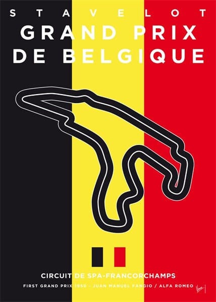 Poster Formel 1 Rennstrecke Länder Flaggen I Deko Print ohne Rahmen - justgoodmood