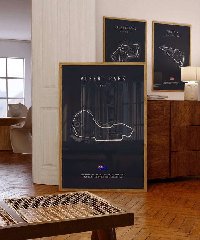 JUSTGOODMOOD Formel 1 Rennstrecken Poster – Premium Print