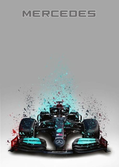 Poster Formel 1 Rennwagen Aquarell I Deko Print ohne Rahmen - justgoodmood