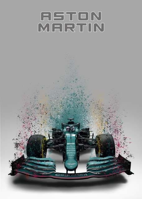 Poster Formel 1 Rennwagen Aquarell I Deko Print ohne Rahmen - justgoodmood