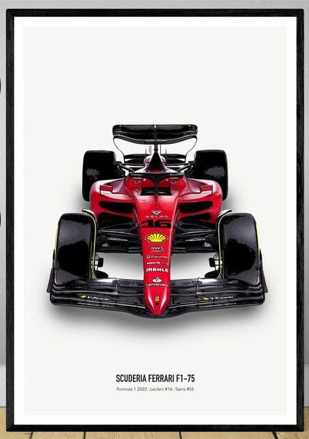 Poster Formel 1 Rennwagen Grand Prix Rennfahrer Namen Wagen Nummer I Deko Print ohne Rahmen - justgoodmood
