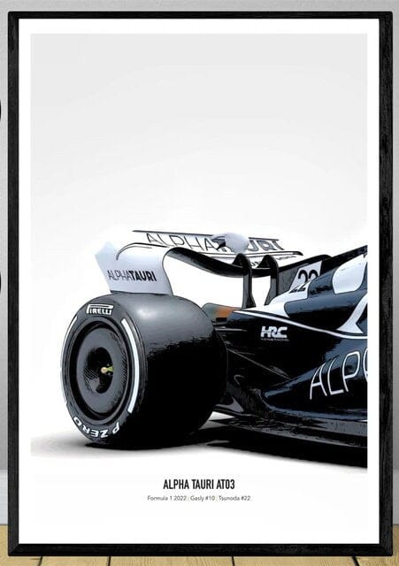 Poster Formel 1 Rennwagen Grand Prix Rennfahrer Namen Wagen Nummer I Deko Print ohne Rahmen - justgoodmood